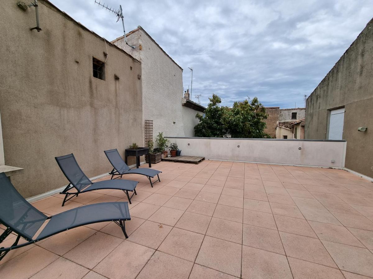 T4- terrasse 50m², garage, centre-ville Narbona Esterno foto