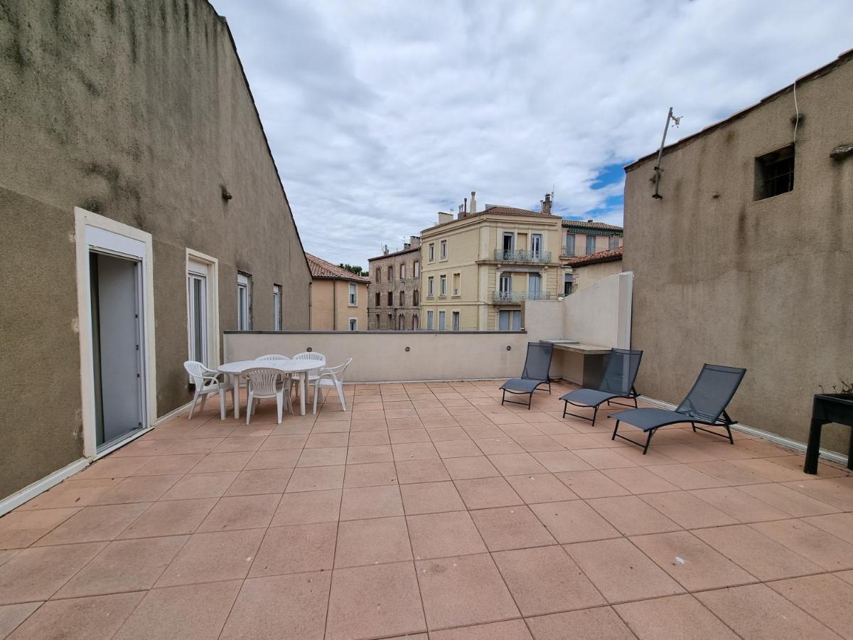 T4- terrasse 50m², garage, centre-ville Narbona Esterno foto